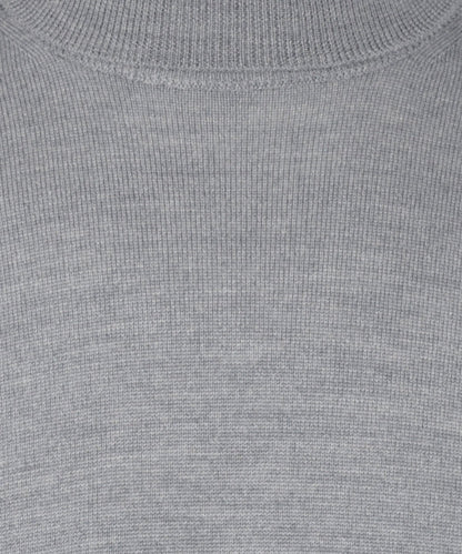 Rollkragenpullover aus Merinowolle | Mittelgrau