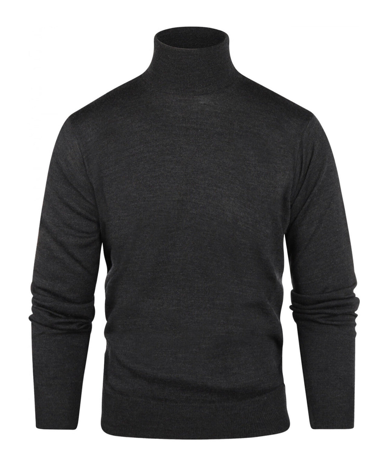 Rollkragenpullover aus Merinowolle | Anthrazit