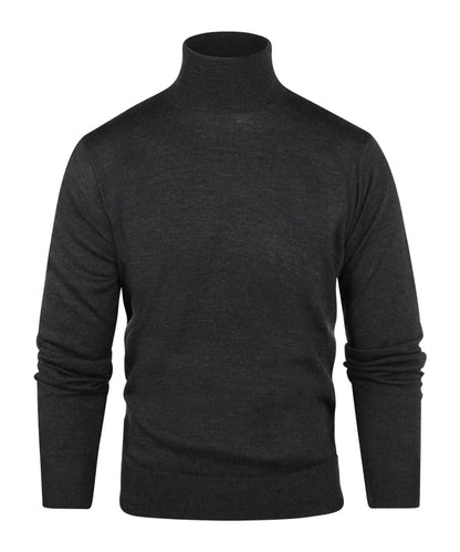 Rollkragenpullover aus Merinowolle | Anthrazit