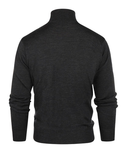 Rollkragenpullover aus Merinowolle | Anthrazit