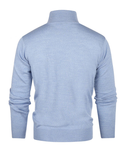 Rollkragenpullover aus Merinowolle | Hellblau