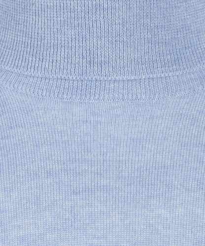 Rollkragenpullover aus Merinowolle | Hellblau