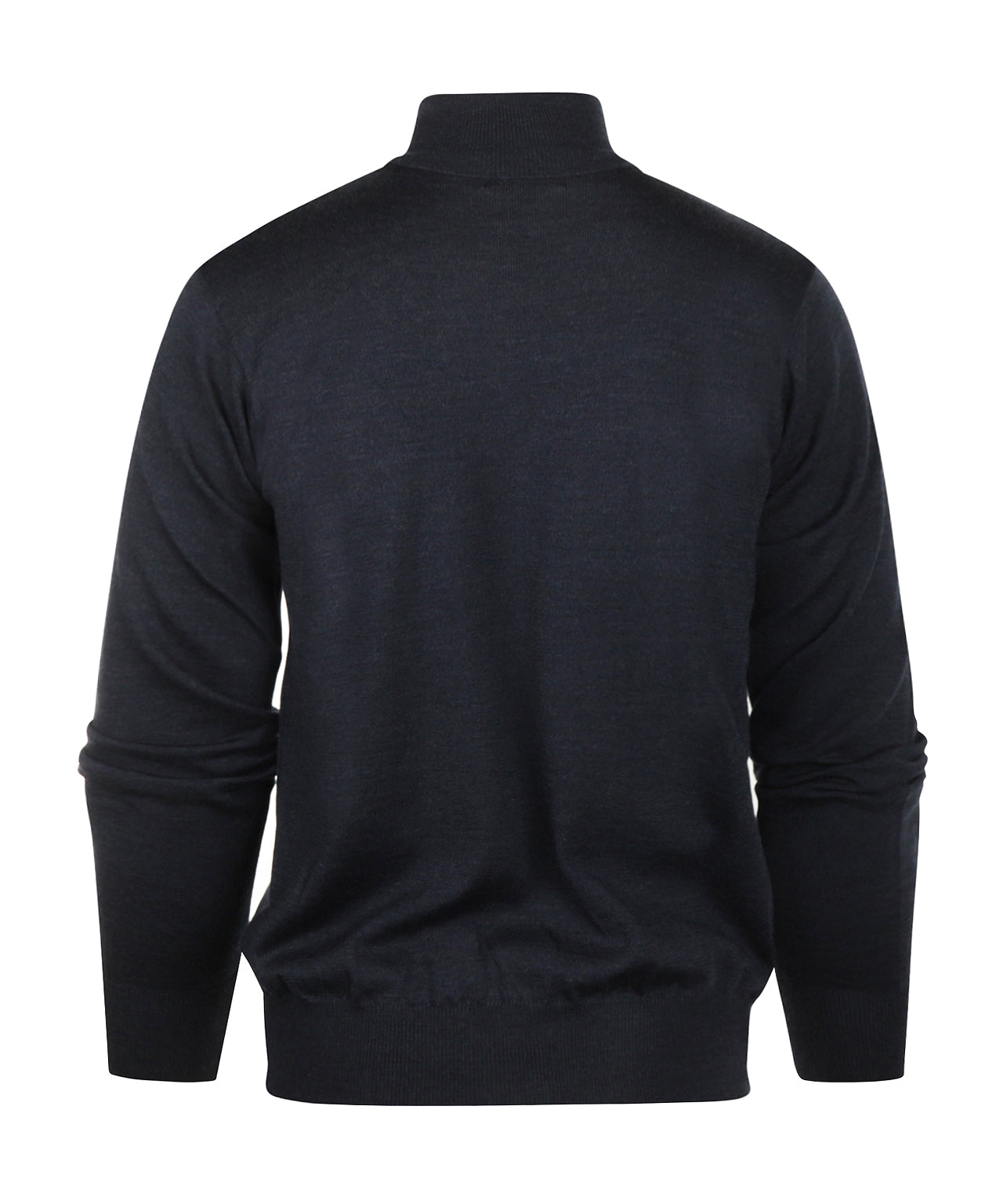 Merino Roll Neck Pullover | Blauw Grijs