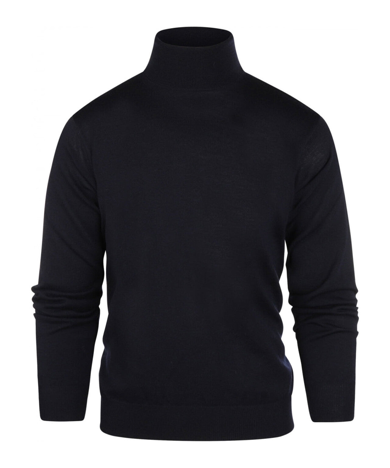 Merino Roll Neck Pullover | Navy