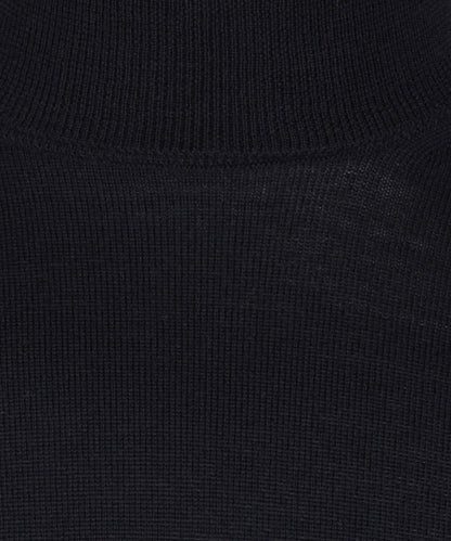 Merino Roll Neck Pullover | Navy