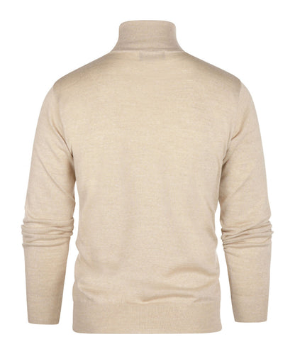 Rollkragenpullover aus Merinowolle | Beige
