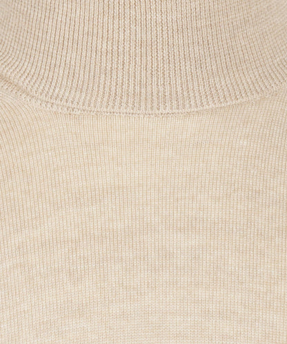 Rollkragenpullover aus Merinowolle | Beige