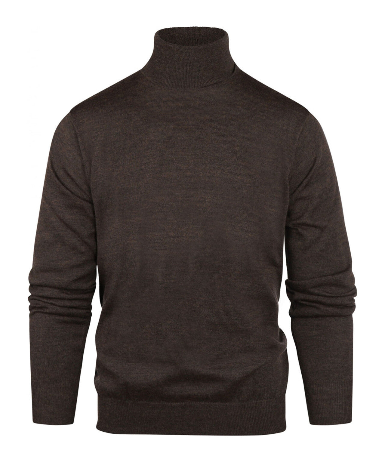 Rollkragenpullover aus Merinowolle | Dunkelbraun
