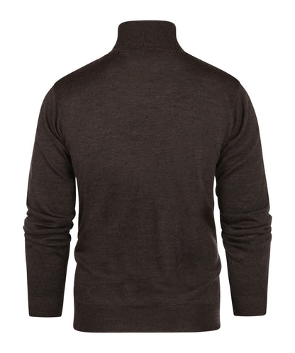 Rollkragenpullover aus Merinowolle | Dunkelbraun