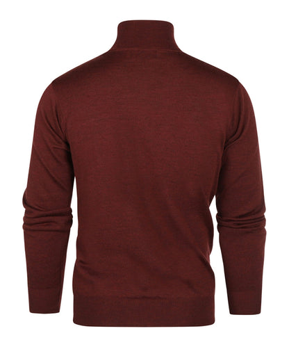Merino Roll Neck Pullover | Bordeaux
