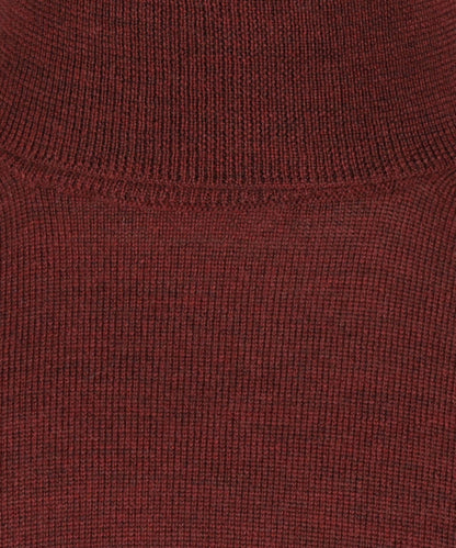Merino Roll Neck Pullover | Bordeaux