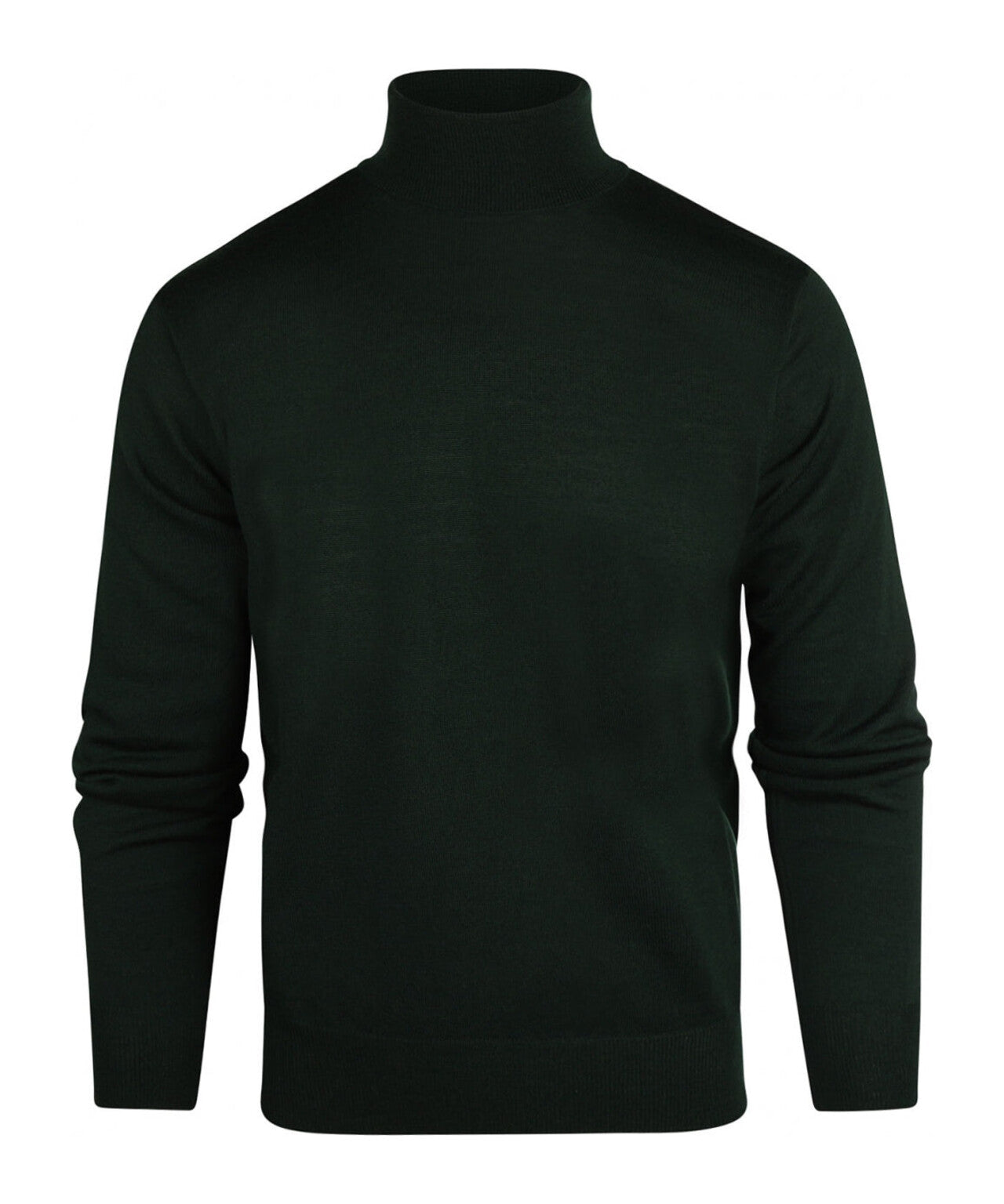 Merino Roll Neck Pullover | Fles Groen
