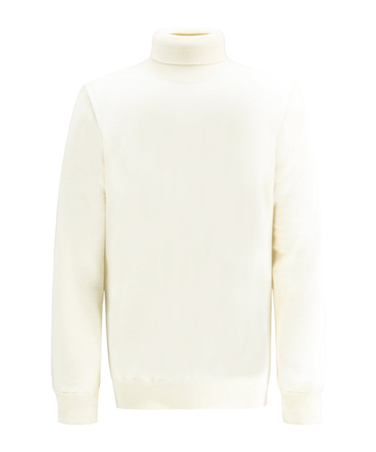 Rollkragenpullover aus Merinowolle | Weiße Wolle