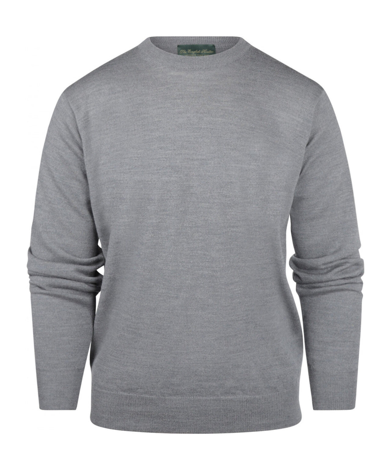 Merinowollpullover mit Rundhalsausschnitt | Mittelgrau