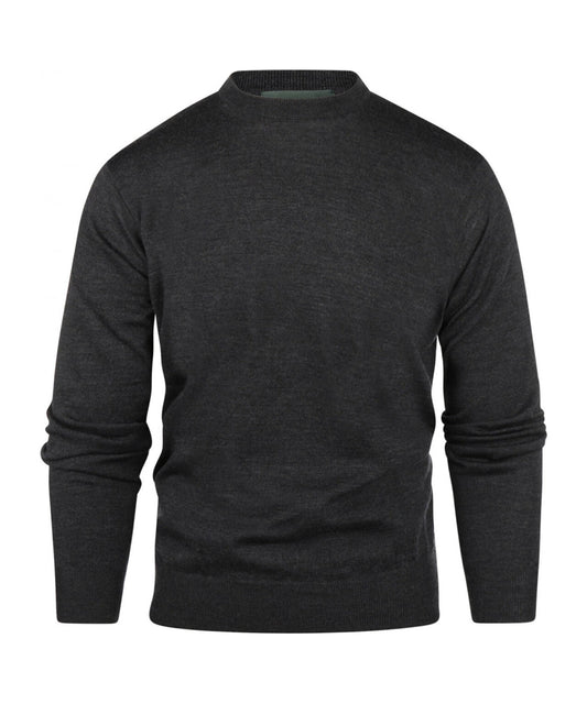 Merino O-Hals | Charcoal