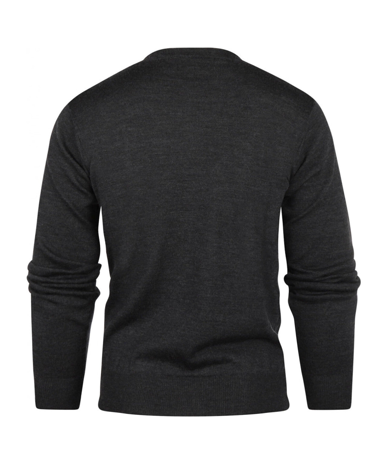Merinowollpullover mit Rundhalsausschnitt | Anthrazit