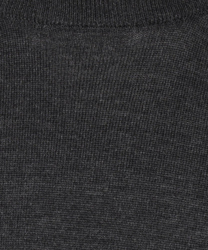 Merinowollpullover mit Rundhalsausschnitt | Anthrazit