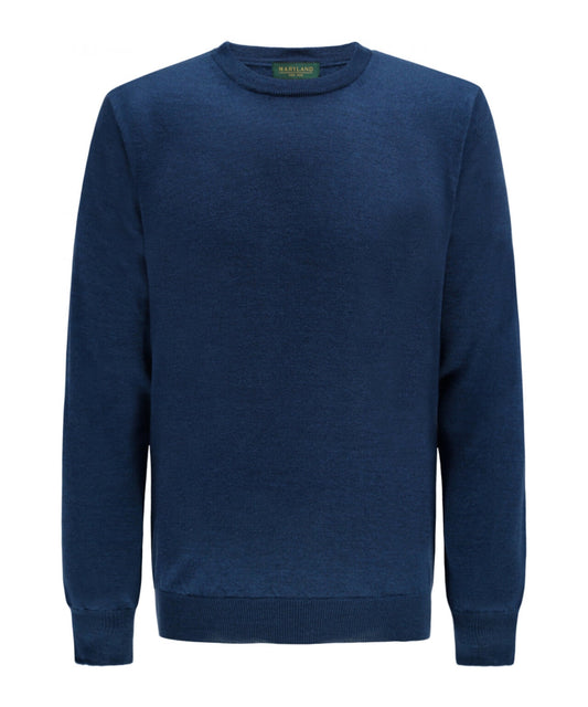 Merino Ronde Hals Pullover | Donker Blauw