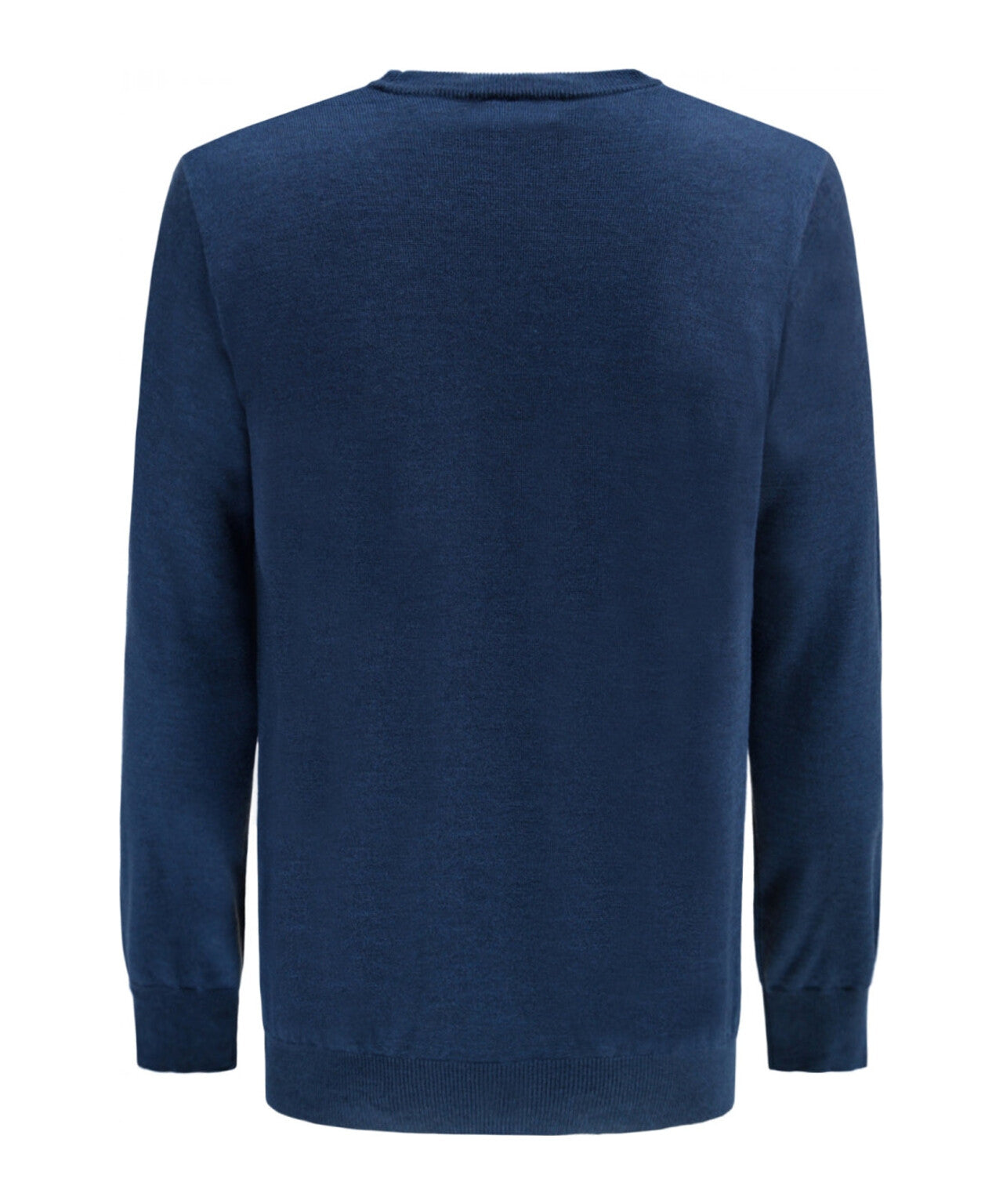 Merinowollpullover mit Rundhalsausschnitt | Blau