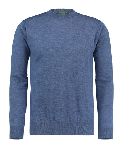 Merino O-Hals | Staal Blauw