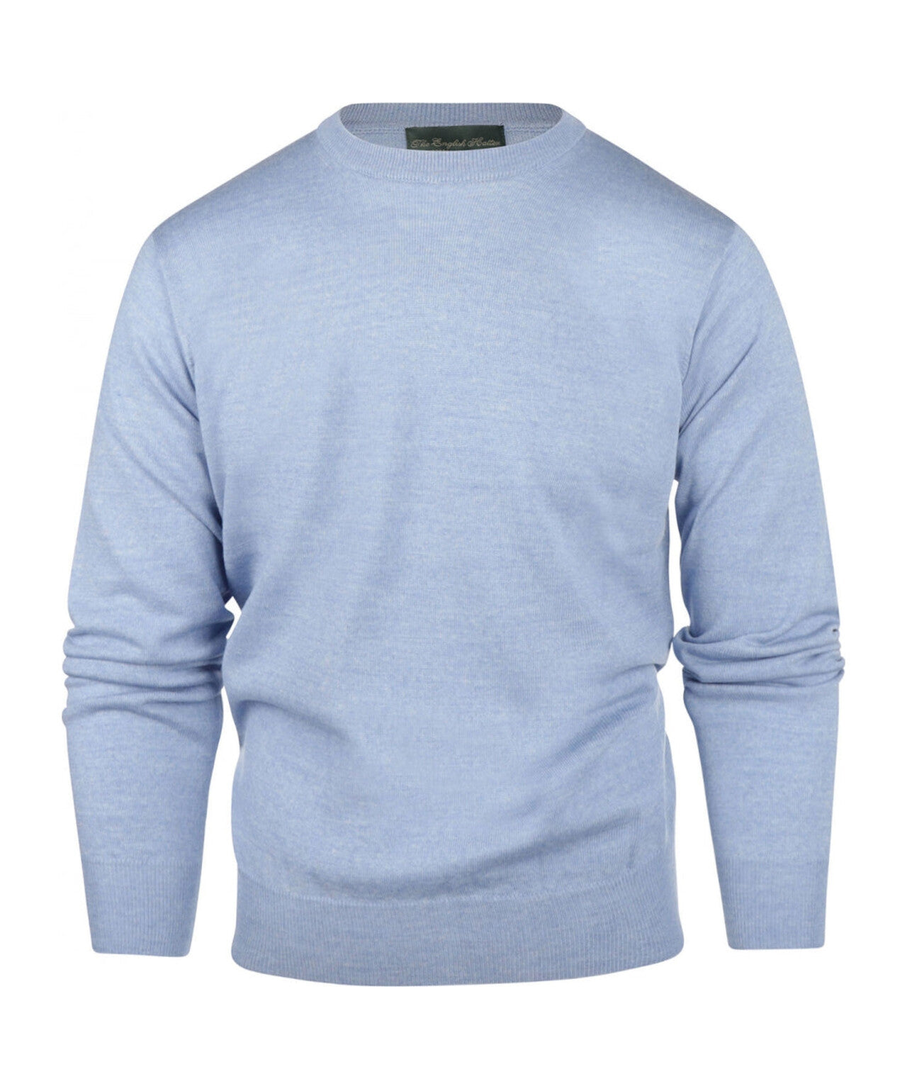 Merinowollpullover mit Rundhalsausschnitt | Hellblau