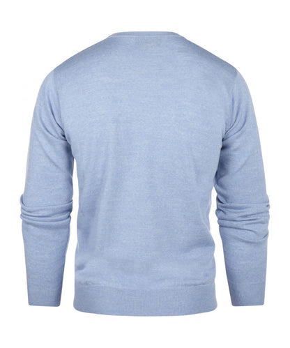 Merinowollpullover mit Rundhalsausschnitt | Hellblau