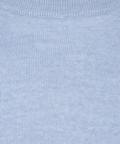 Merinowollpullover mit Rundhalsausschnitt | Hellblau