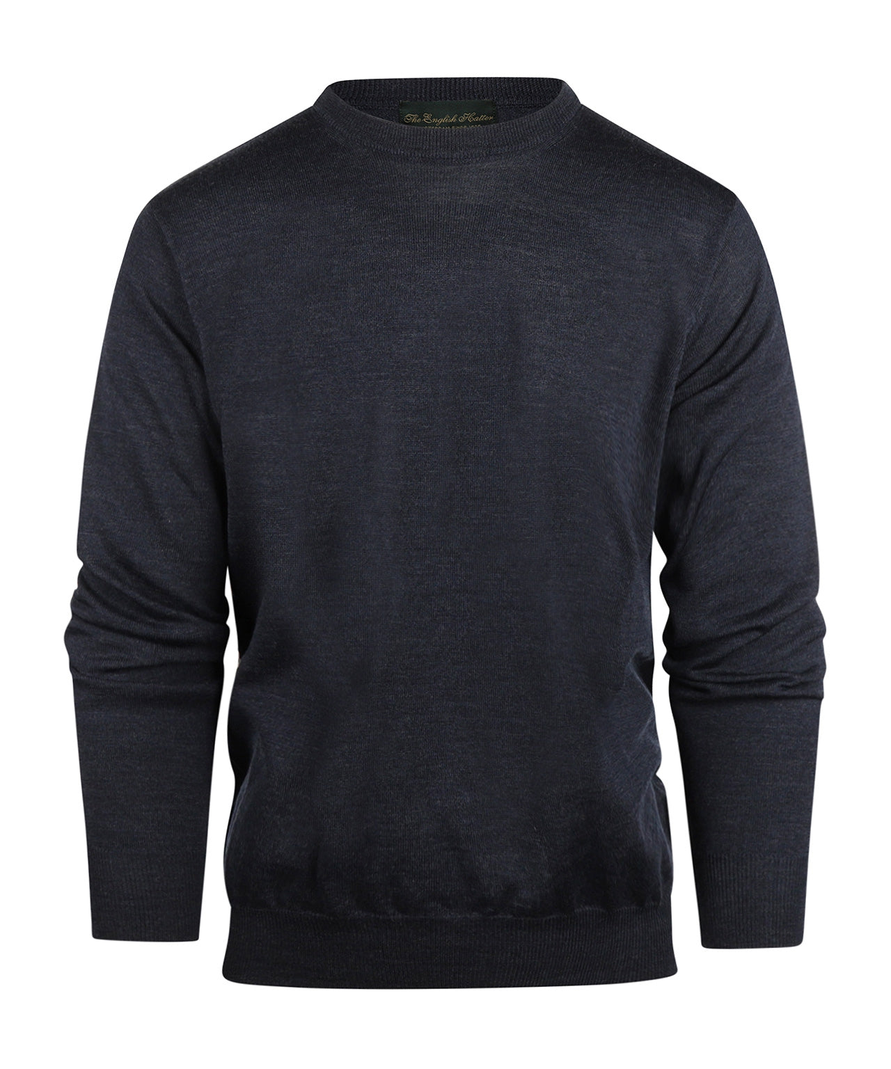 Merinowollpullover mit Rundhalsausschnitt | Blaugrau