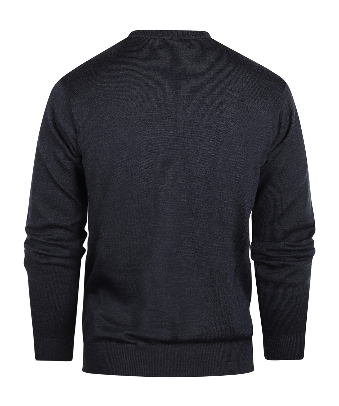 Merinowollpullover mit Rundhalsausschnitt | Blaugrau