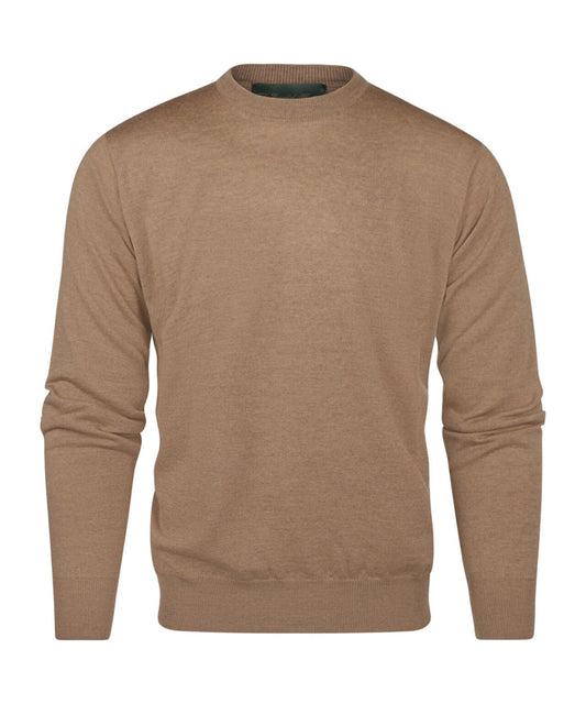 Merino O-Hals | Donker Camel