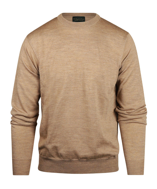 Merino Ronde Hals Pullover | Camel