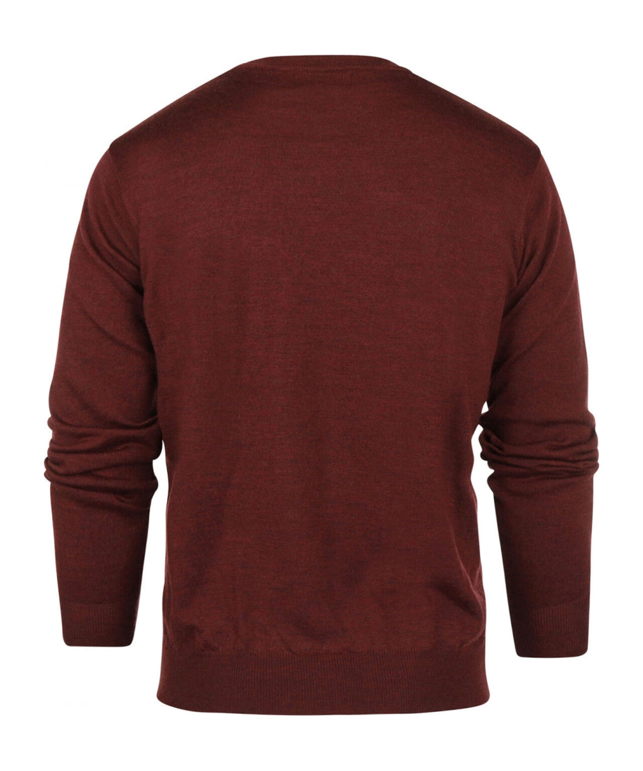 Merinowollpullover mit Rundhalsausschnitt | Bordeaux