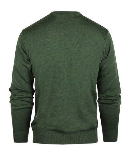 Merino O-Hals | Groen Melange