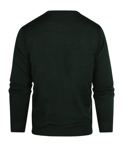Merinowollpullover mit Rundhalsausschnitt | Grün