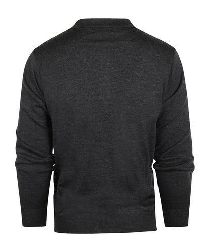 Pullover polo merino wool | Charcoal