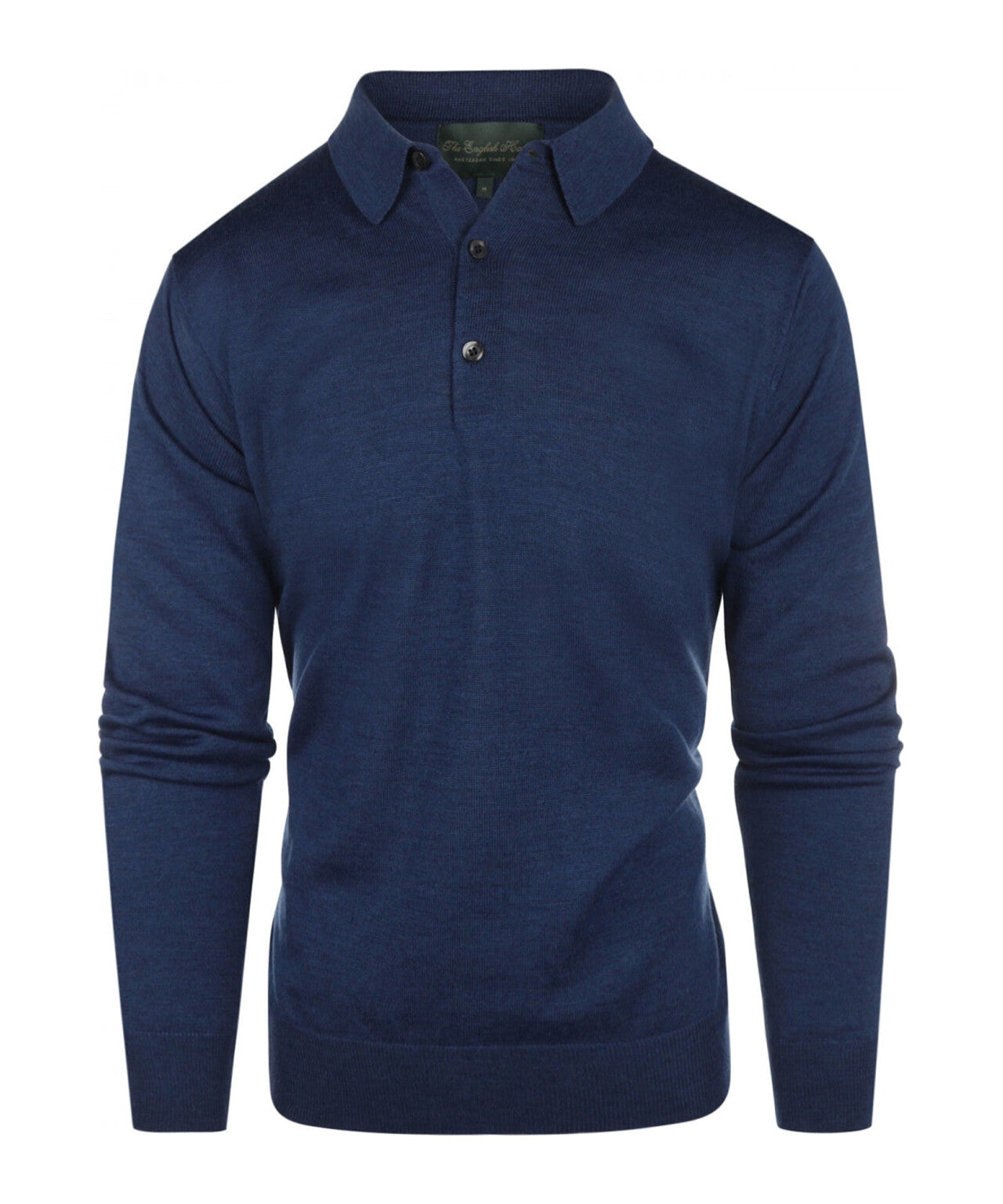 Polo-Pullover aus Merinowolle | Blau
