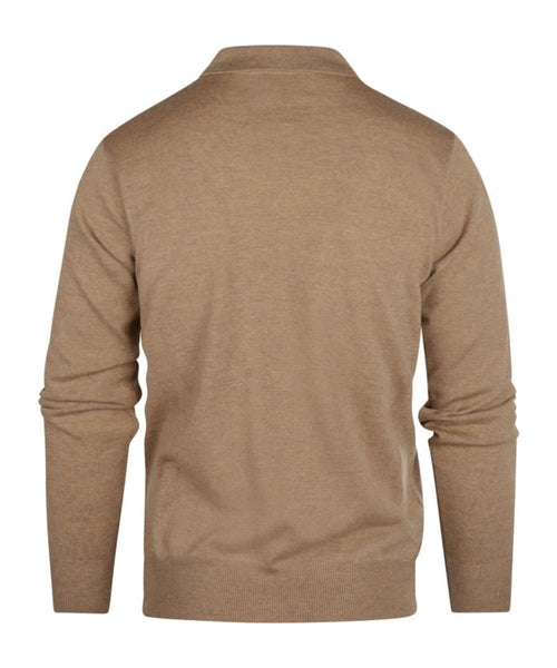 Pullover polo merino wol | Camel