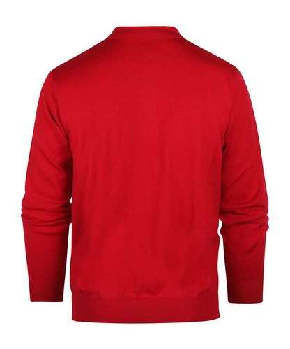Polo-Pullover aus Merinowolle | Rot