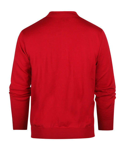 Merino Polo Pullover | Rood