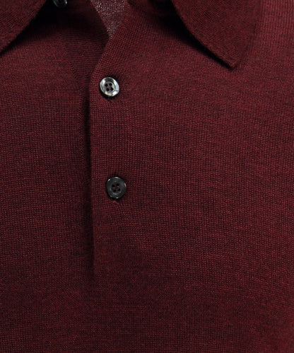 Pullover polo merino wool | Bordeaux