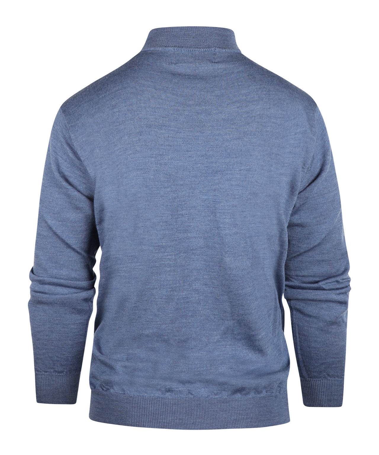 Schildkrötenpullover aus Merinowolle | Blau-Mix