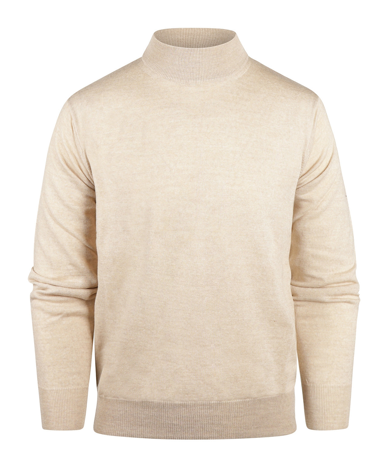 Schildkrötenpullover aus Merinowolle | Beige
