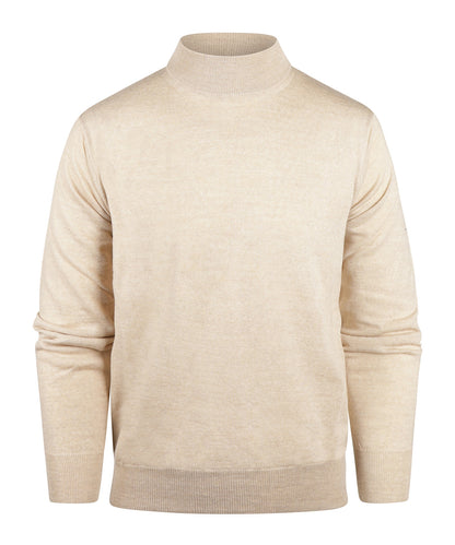 Schildkrötenpullover aus Merinowolle | Beige