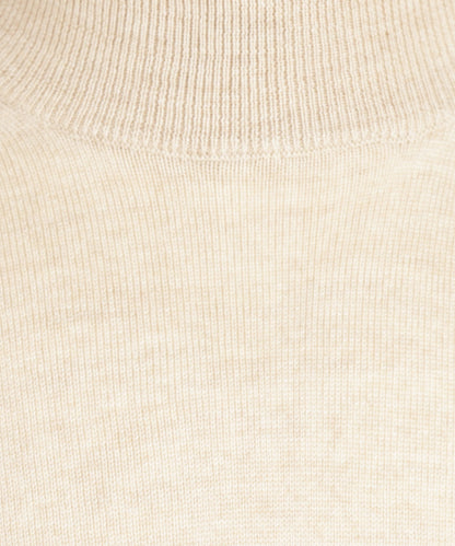 Schildkrötenpullover aus Merinowolle | Beige