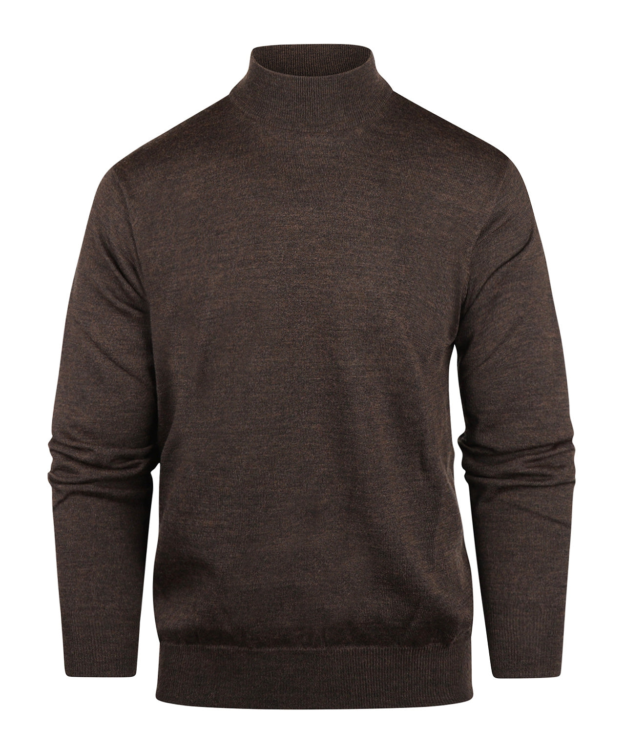 Schildkrötenpullover aus Merinowolle | Dunkelbraun