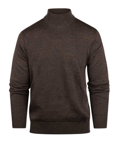 Schildkrötenpullover aus Merinowolle | Dunkelbraun