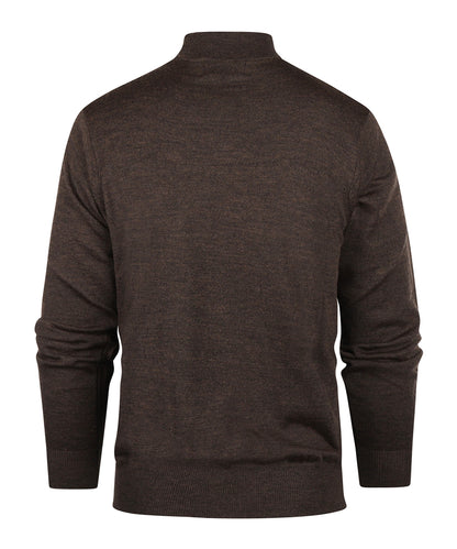 Schildkrötenpullover aus Merinowolle | Dunkelbraun