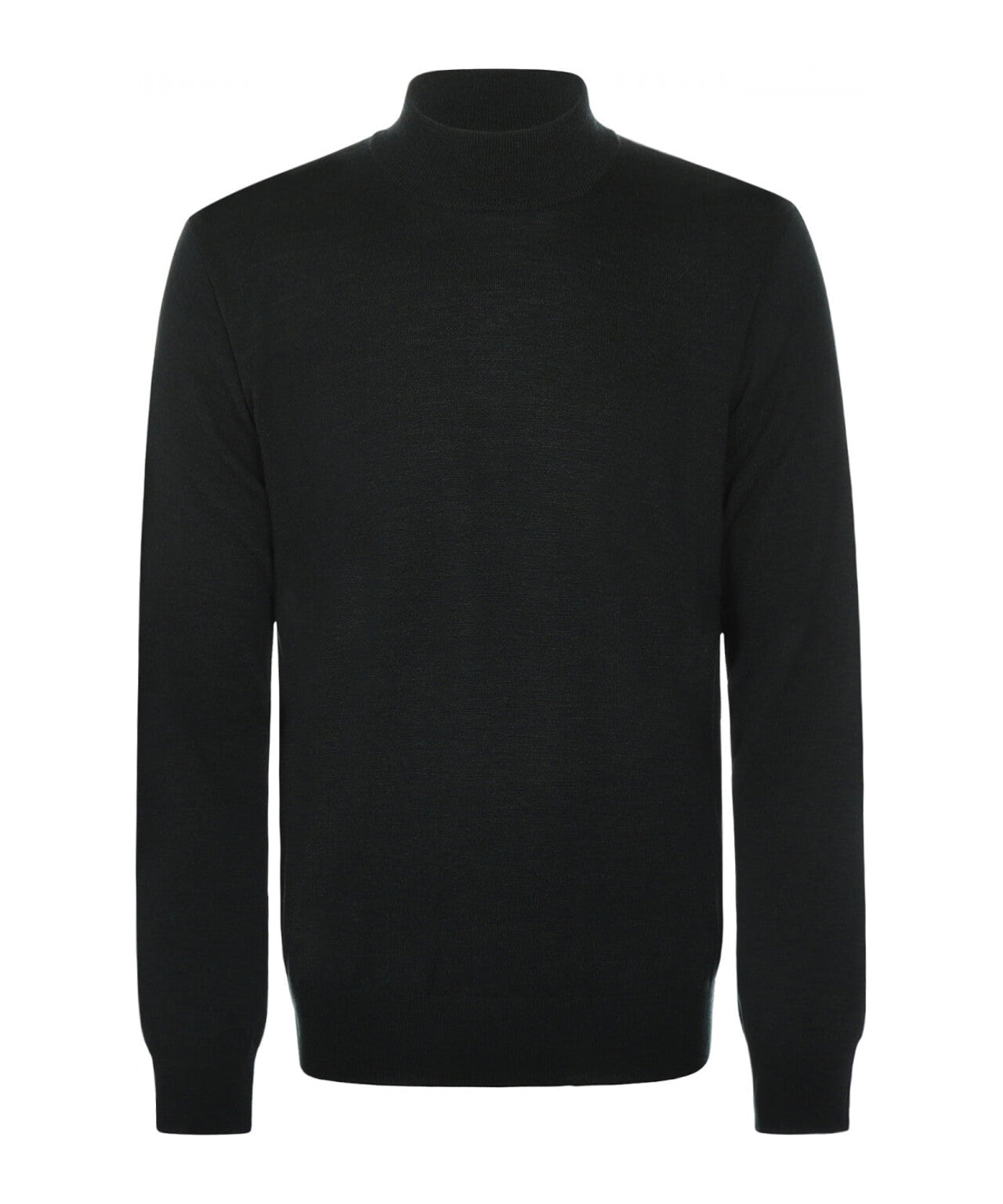 Schildkrötenpullover aus Merinowolle | Dunkelgrün