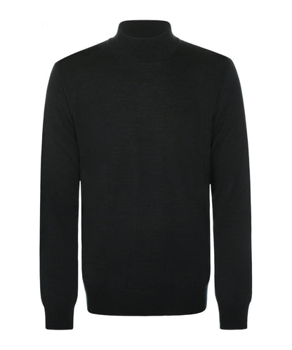 Schildkrötenpullover aus Merinowolle | Dunkelgrün