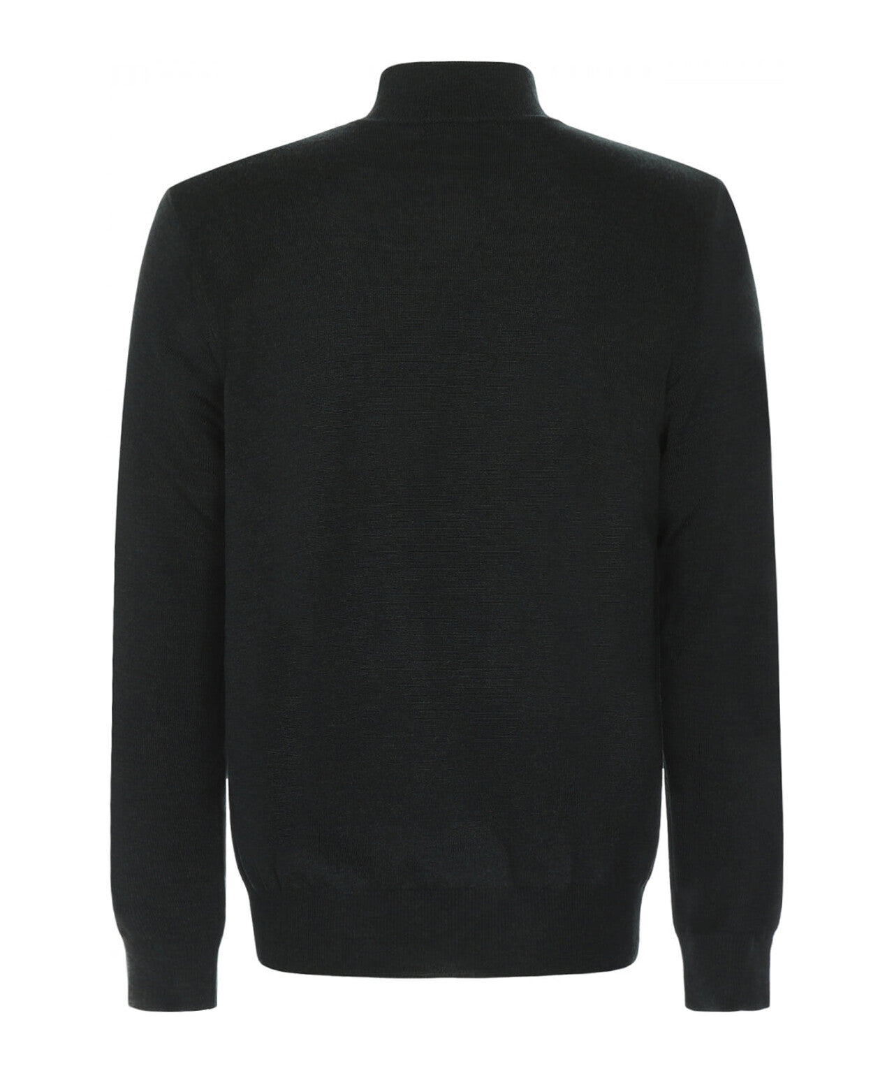 Schildkrötenpullover aus Merinowolle | Dunkelgrün